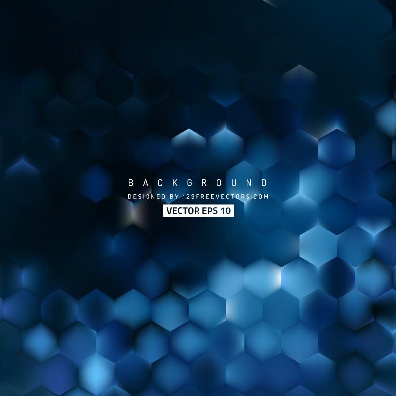 Blue Black Hexagon Background Pattern