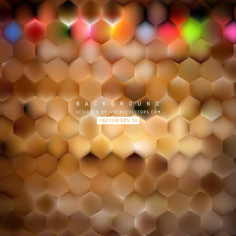 Abstract Brown Hexagon Pattern Background Design