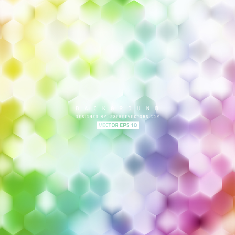 Abstract Light Color Hexagonal Background Design
