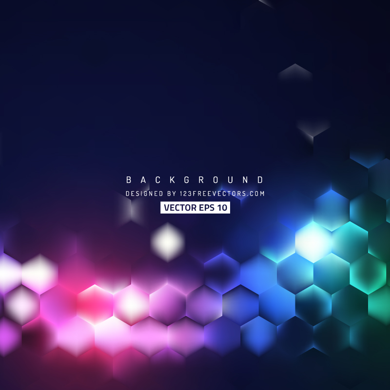 Abstract Colorful Hexagon Pattern Background Design