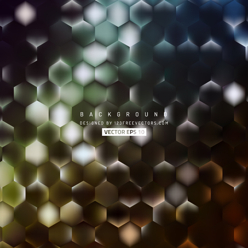 Abstract Dark Color Hexagon Pattern Background Design