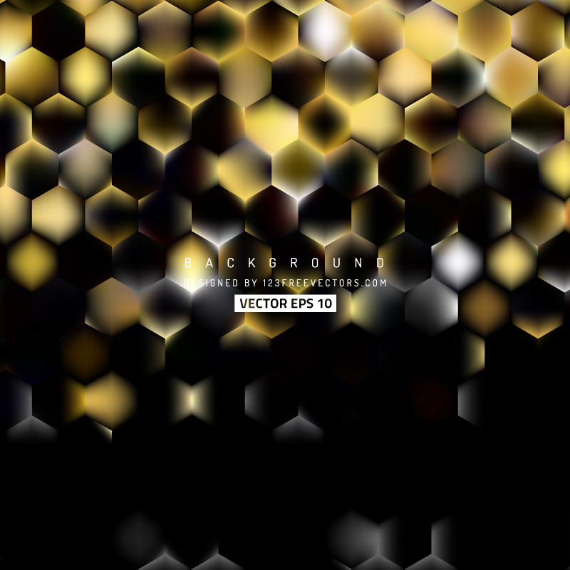 Black Gold Hexagon Background