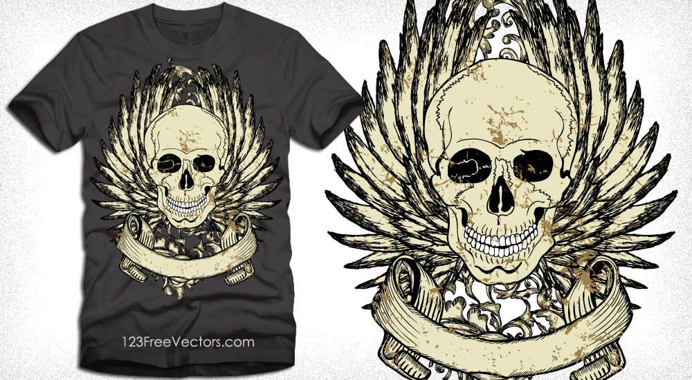 skull template for t shirt