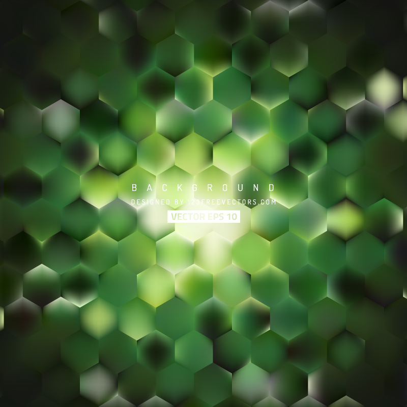 Dark Green Hexagon Background Template