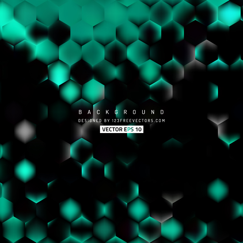 Black Green Hexagon Background