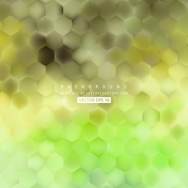 Abstract Yellow Green Hexagonal Background Design