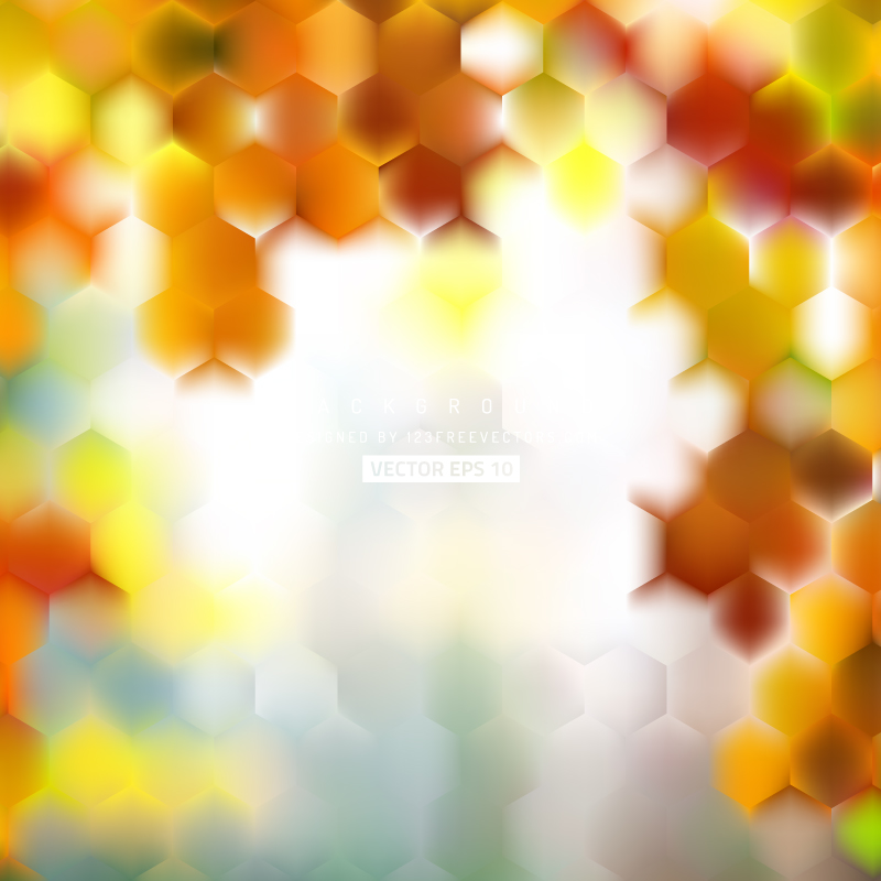 Abstract Orange Hexagon Pattern Background Design
