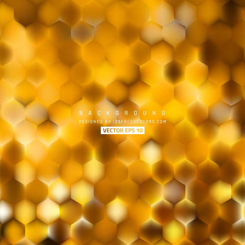 Orange Hexagon Background Template