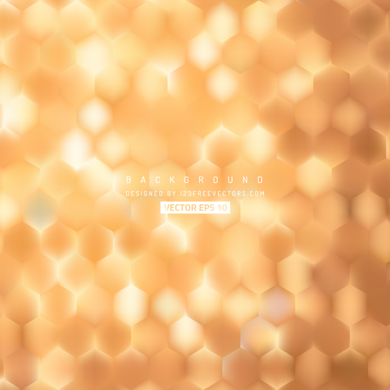 Abstract Orange Hexagon Pattern Background Design