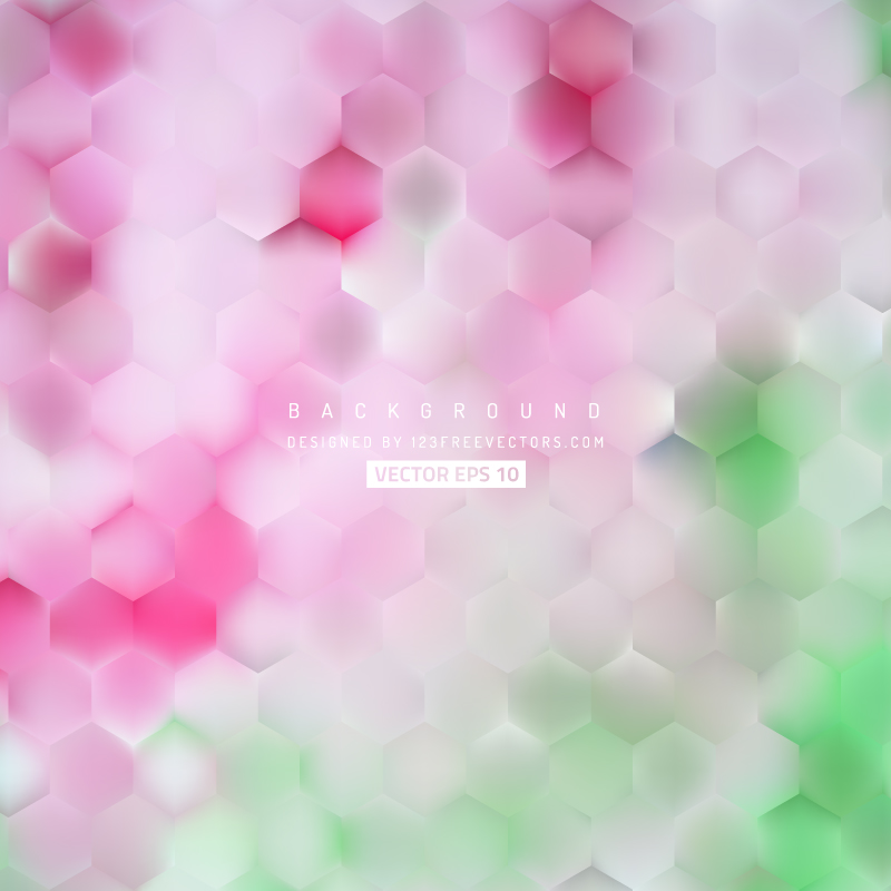 Light Pink Green Hexagon Background Template