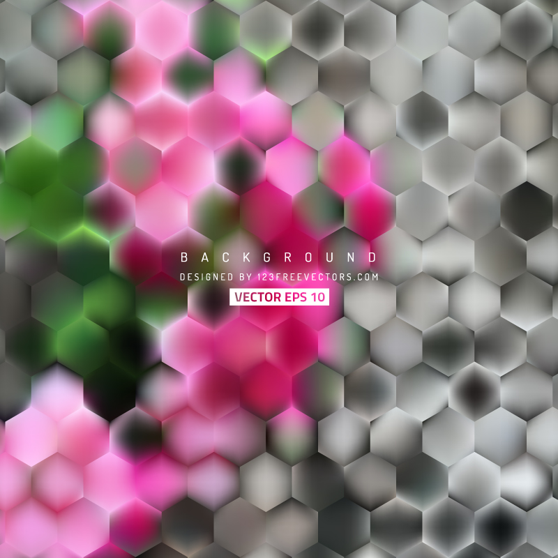 Dark Pink Gray Hexagon Background