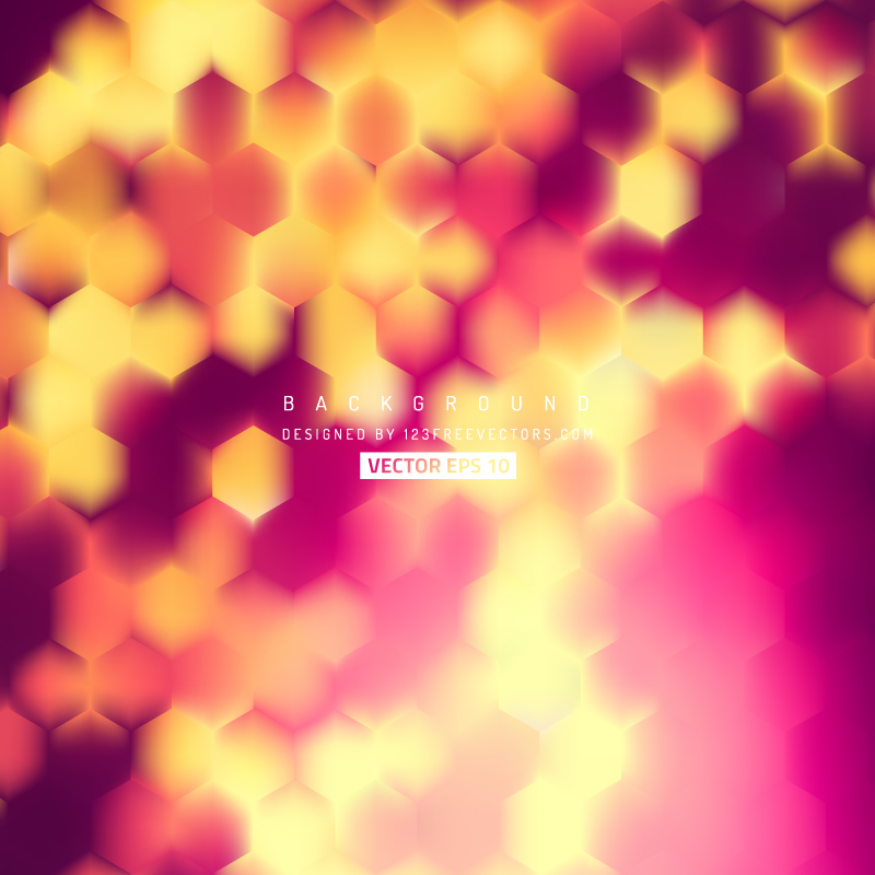 Yellow Pink Hexagon Background Template