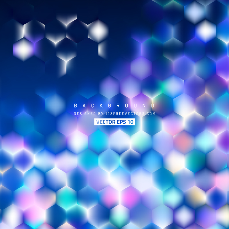 Abstract Blue Purple Hexagon Pattern Background Design