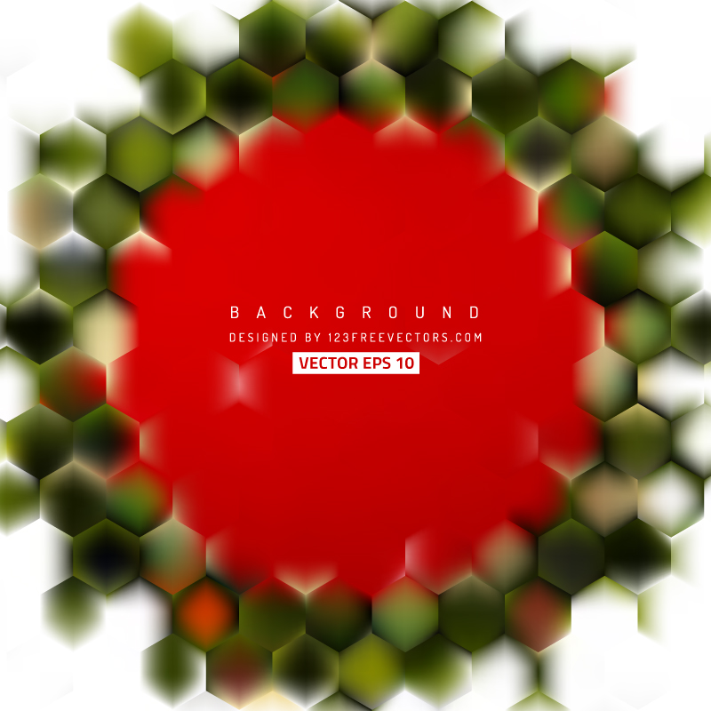 Red Green Hexagon Pattern Background Design
