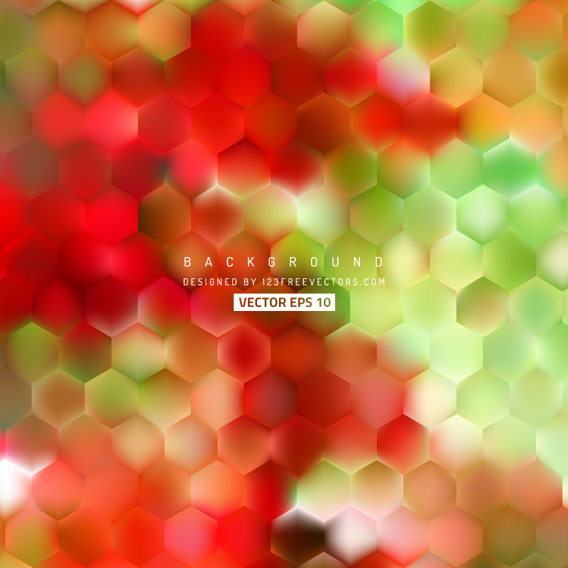 Red Green Hexagon Background Pattern