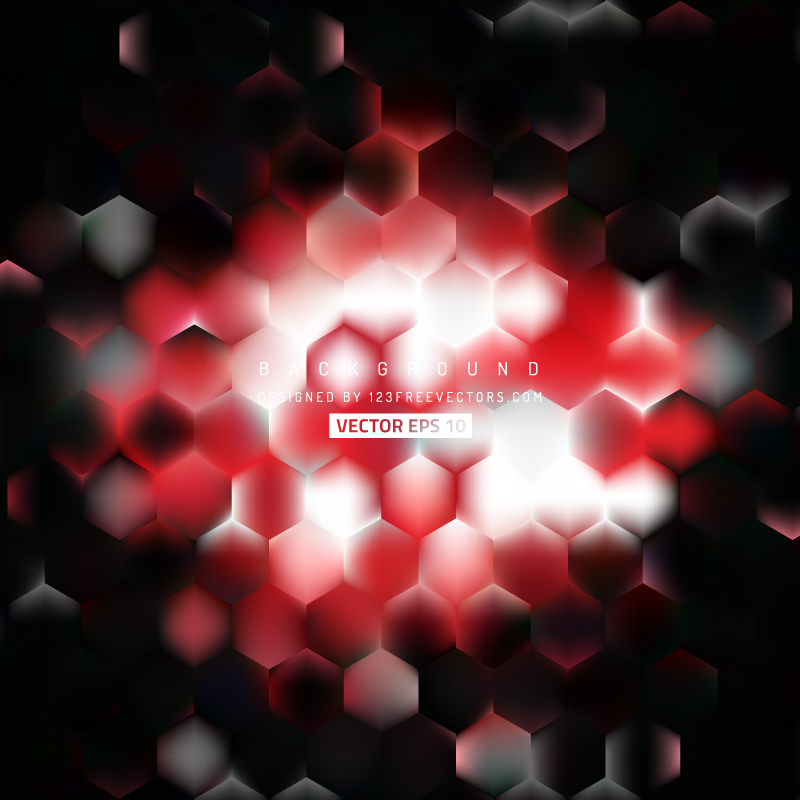 Abstract Red Black Hexagon Pattern Background Design