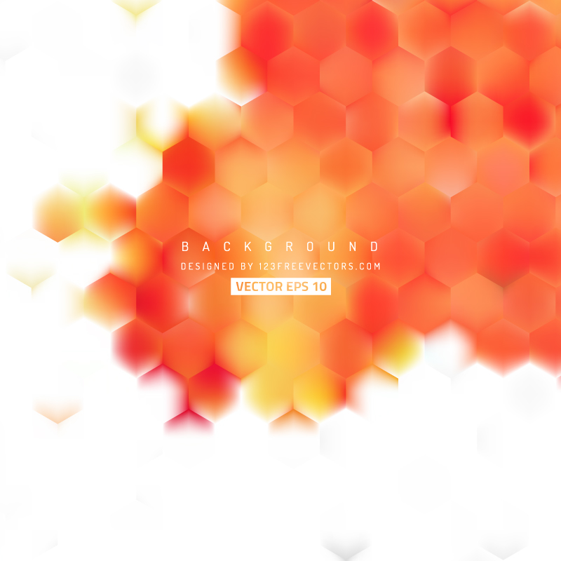 Red Yellow Hexagon Background Template