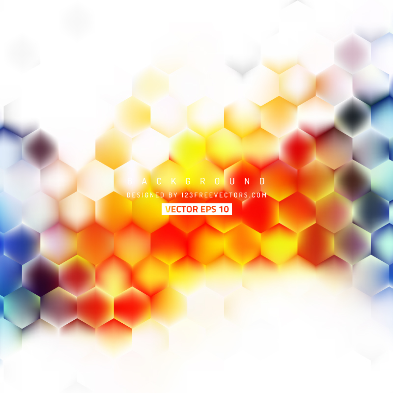 Abstract Red Yellow Hexagon Pattern Background Design