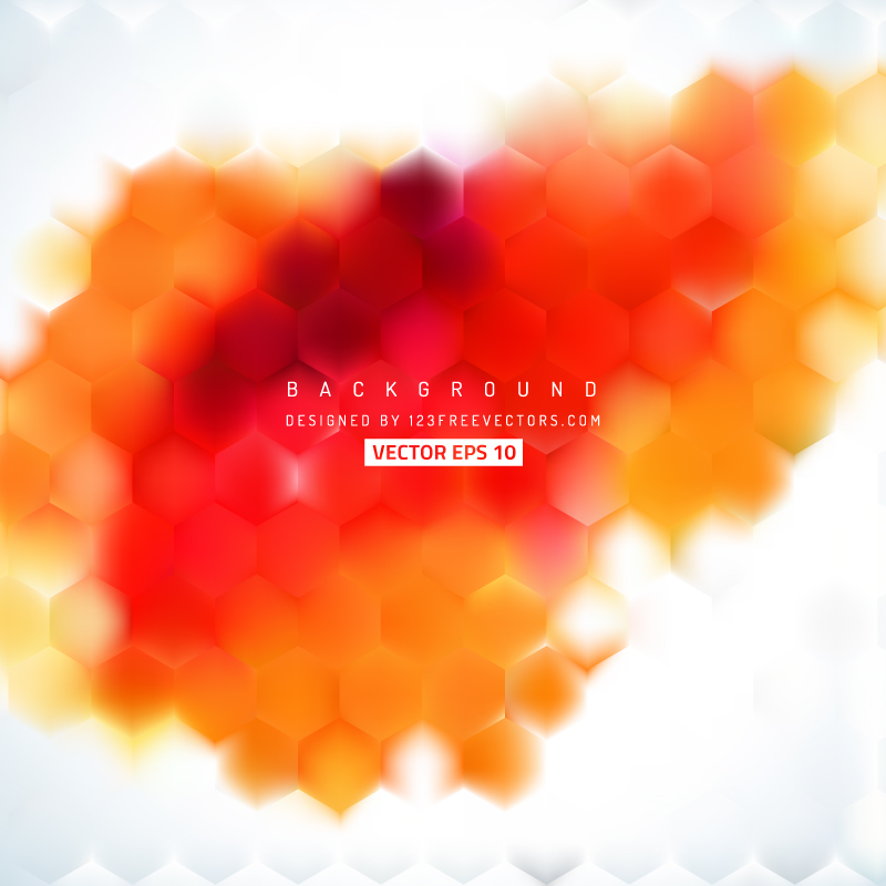 Abstract Red Yellow Hexagon Background Pattern
