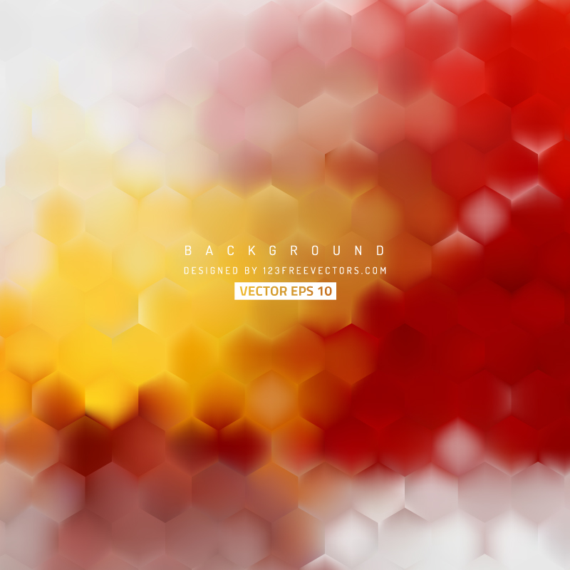 Abstract Red Yellow Hexagonal Background Design