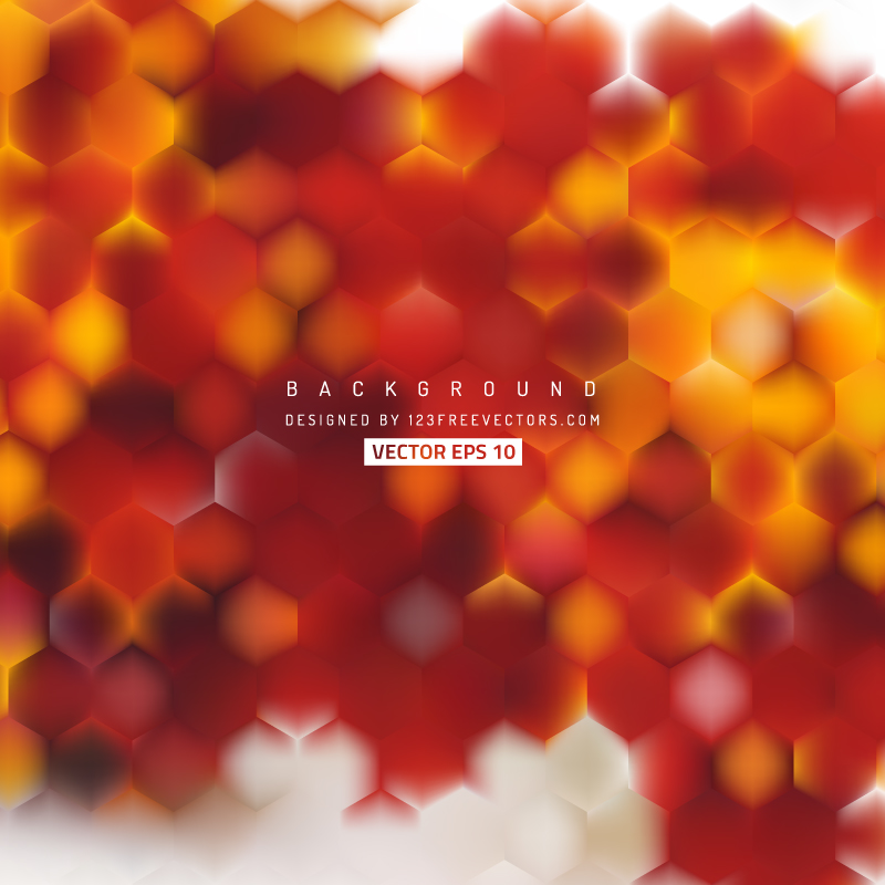 Red Orange Hexagon Background