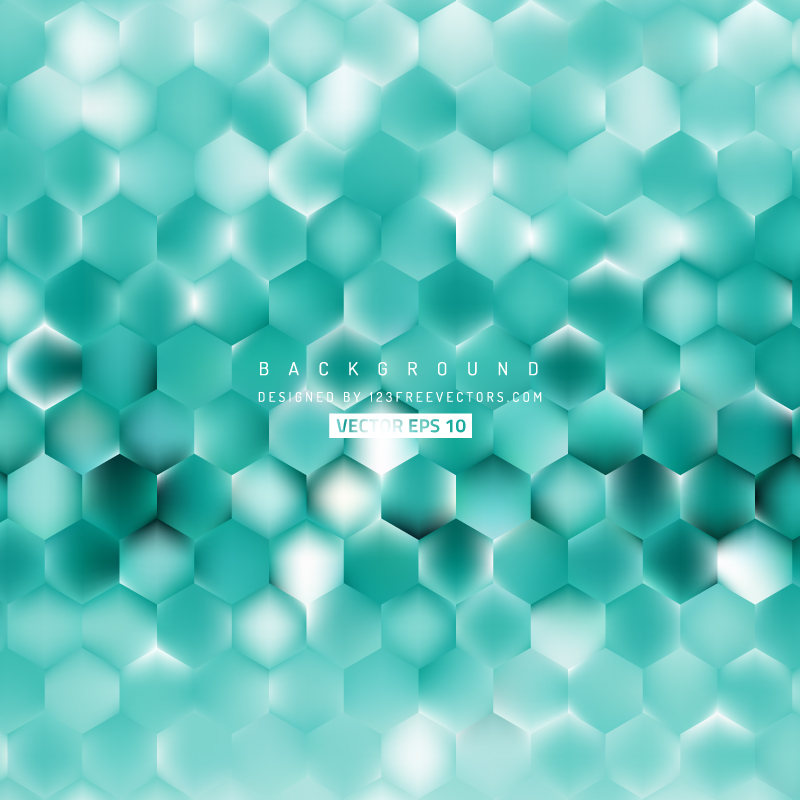 Turquoise Hexagon Background