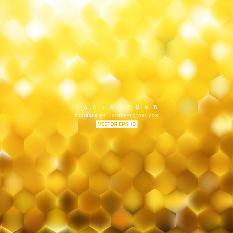 Abstract Yellow Hexagon Pattern Background Design