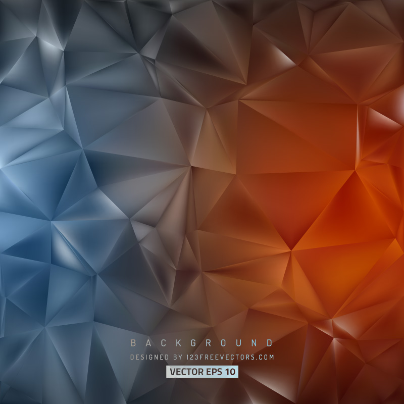 Dark Blue Red Polygon Triangle Background