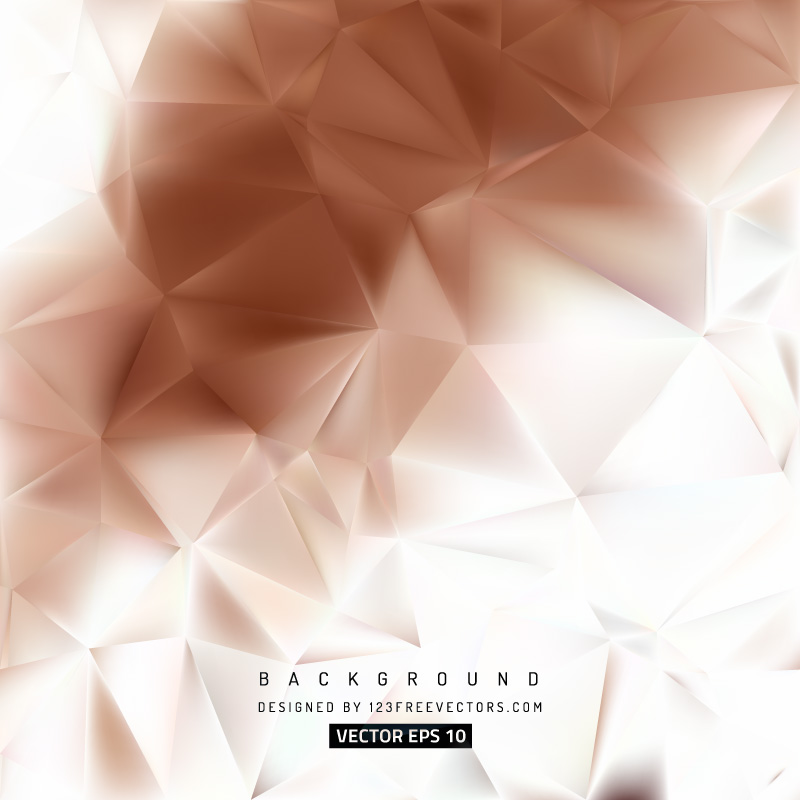 Abstract White Brown Polygonal Background Design