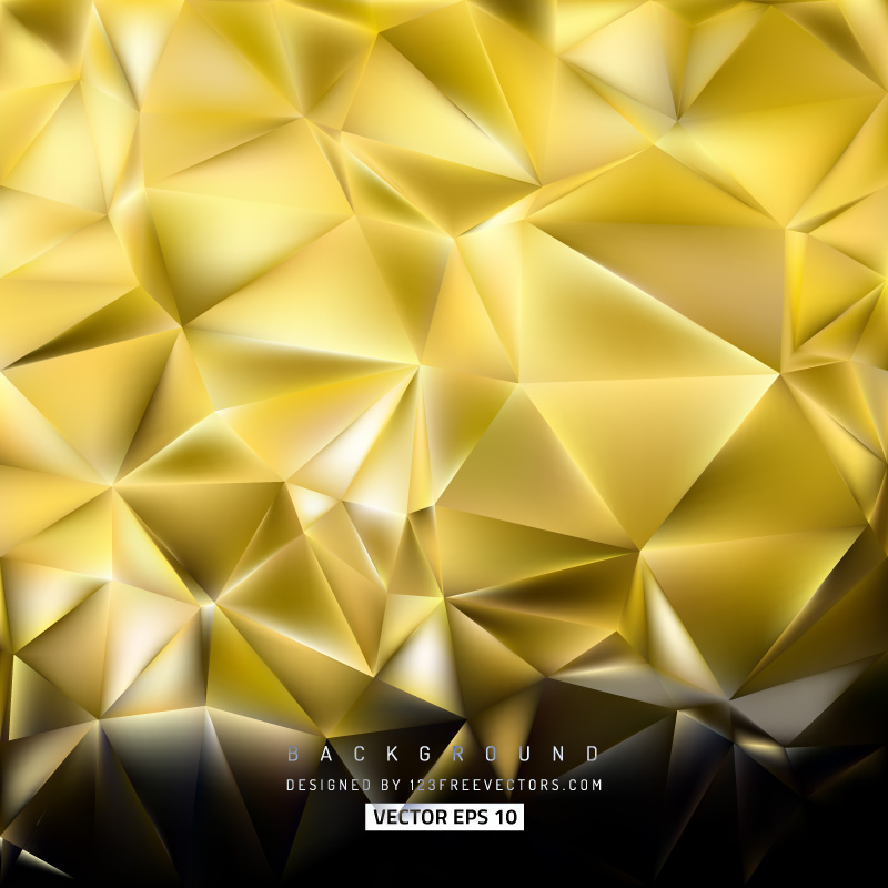 Black Gold Geometric Polygon Background