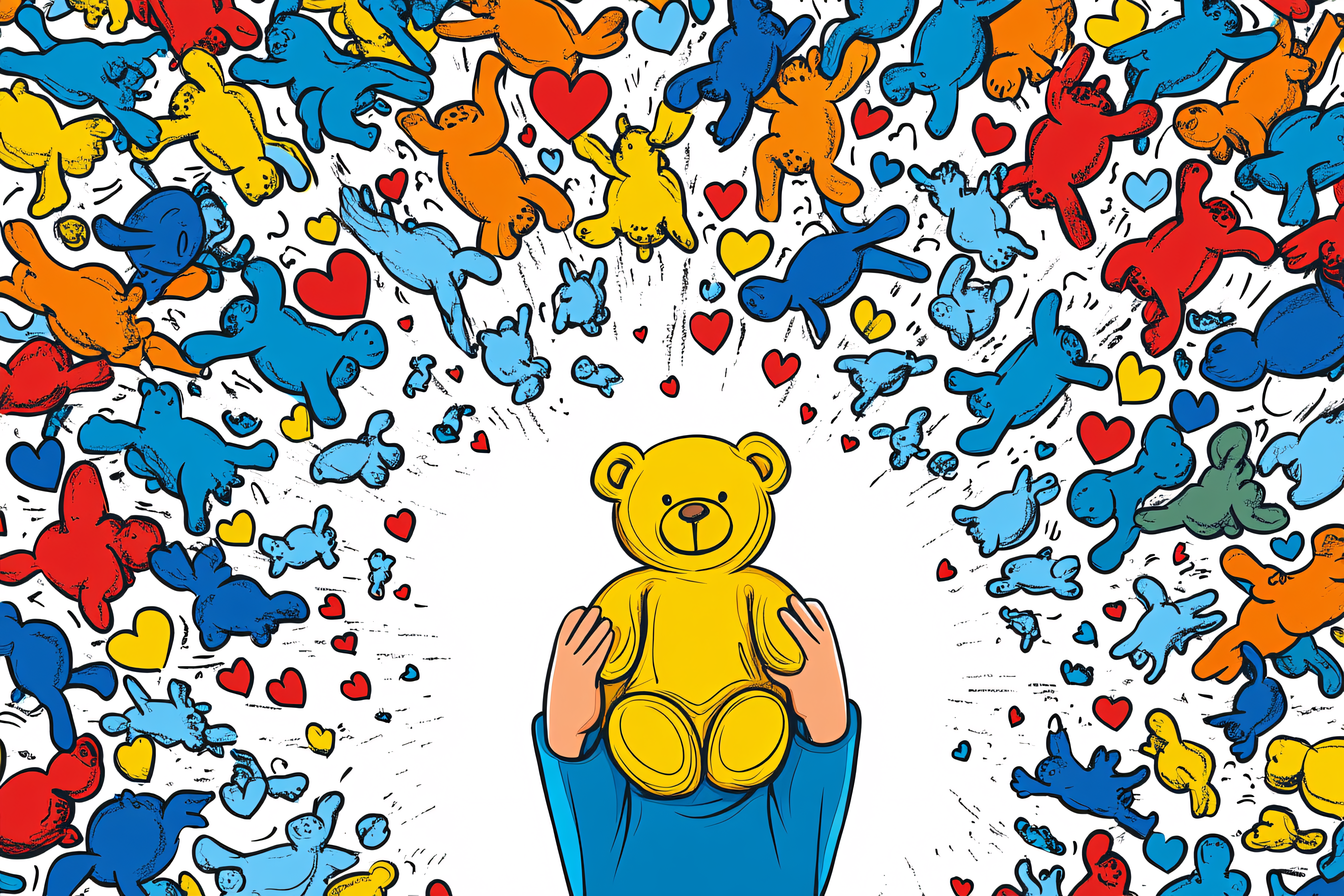 A Loving Embrace of Teddies
