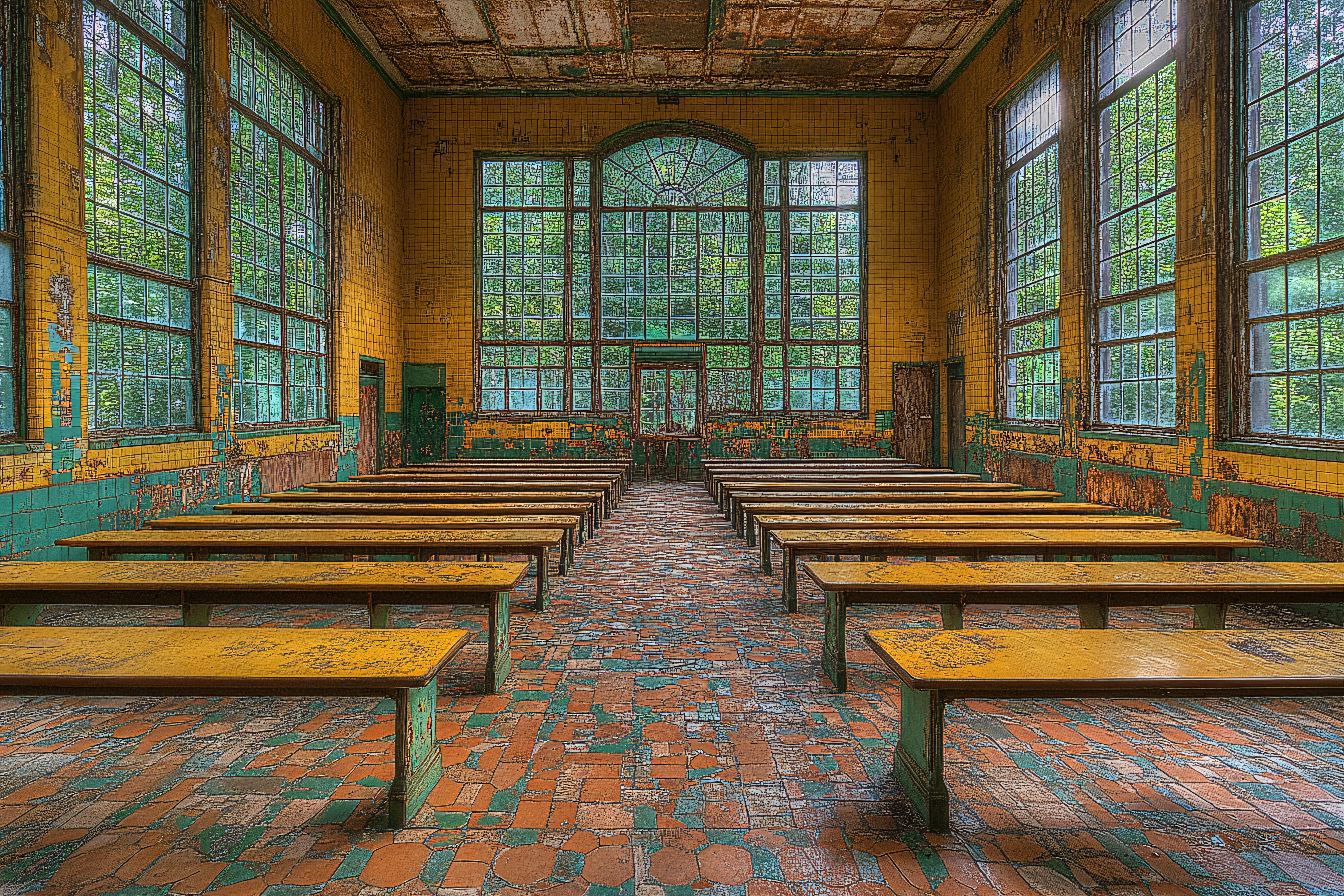 Abandoned Hall Interior