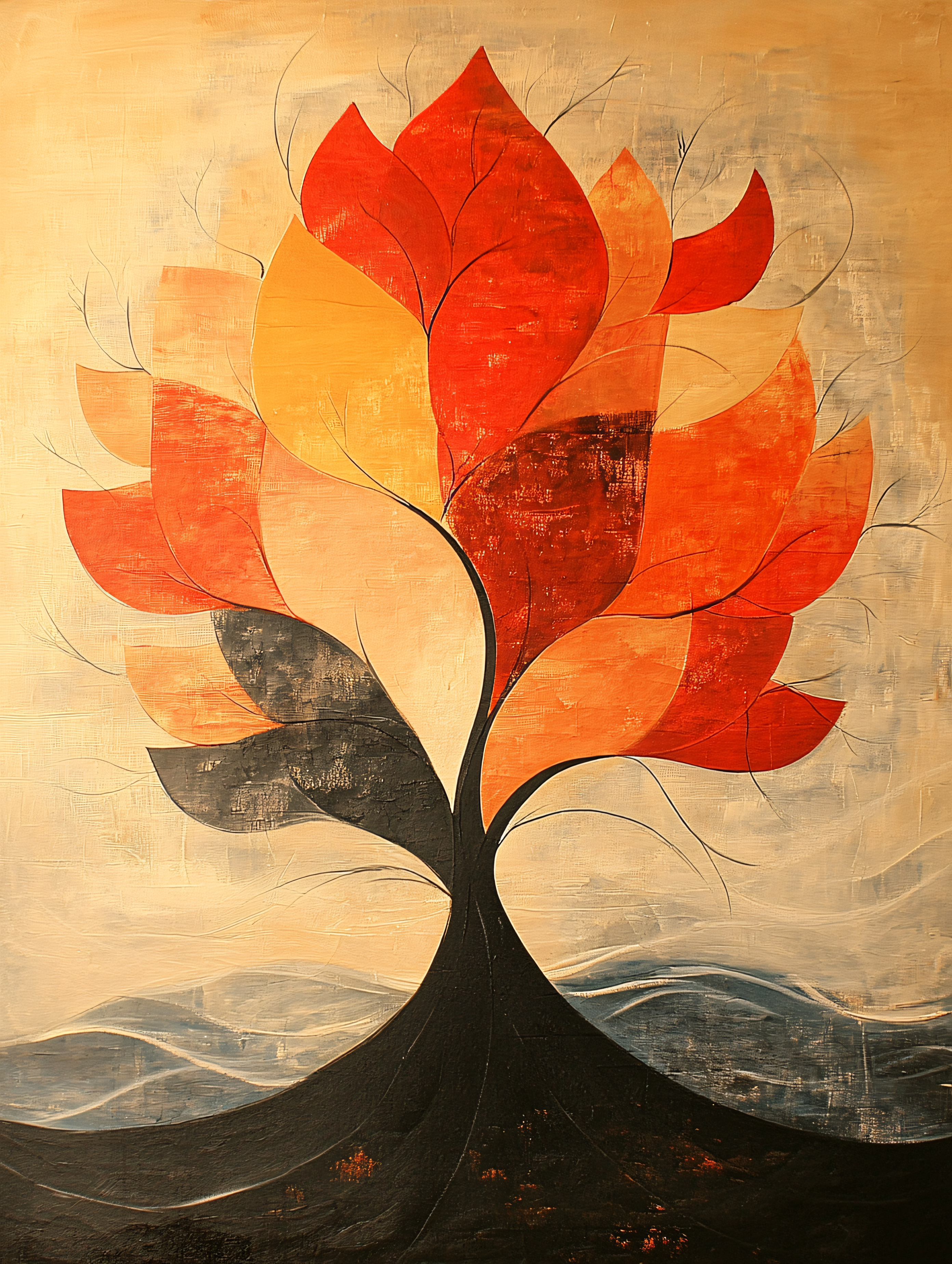 Abstract Autumn Tree
