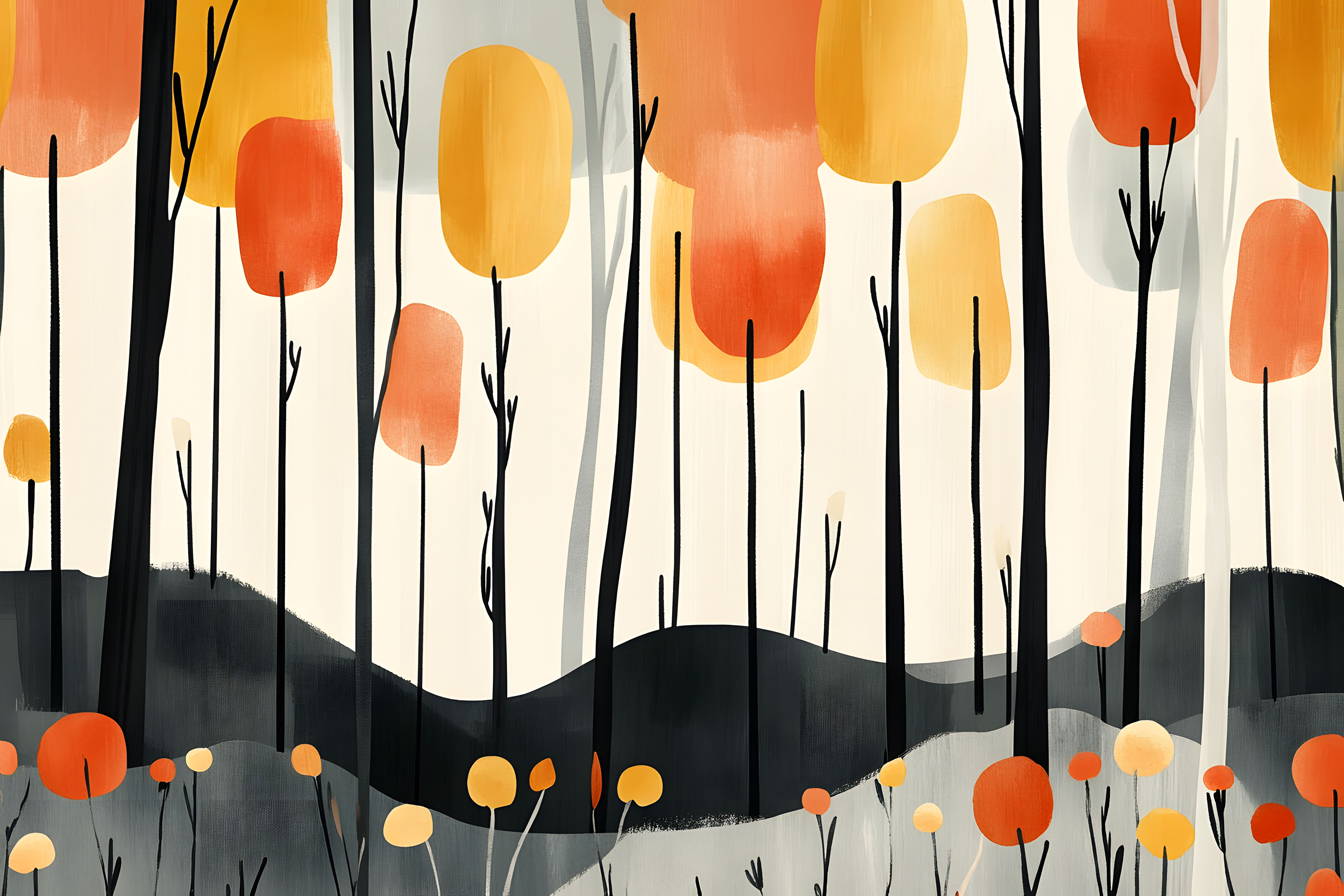 Abstract Autumn Trees