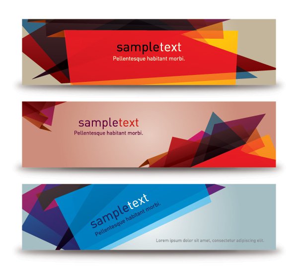 Abstract Banners Free Vector