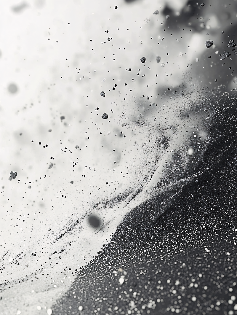 Abstract Black and White Particle Wave