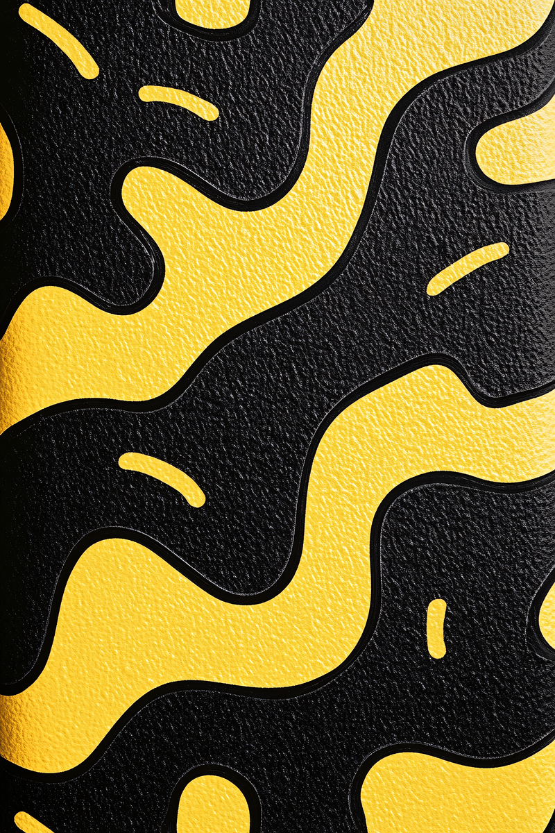 Abstract Black and Yellow Pattern