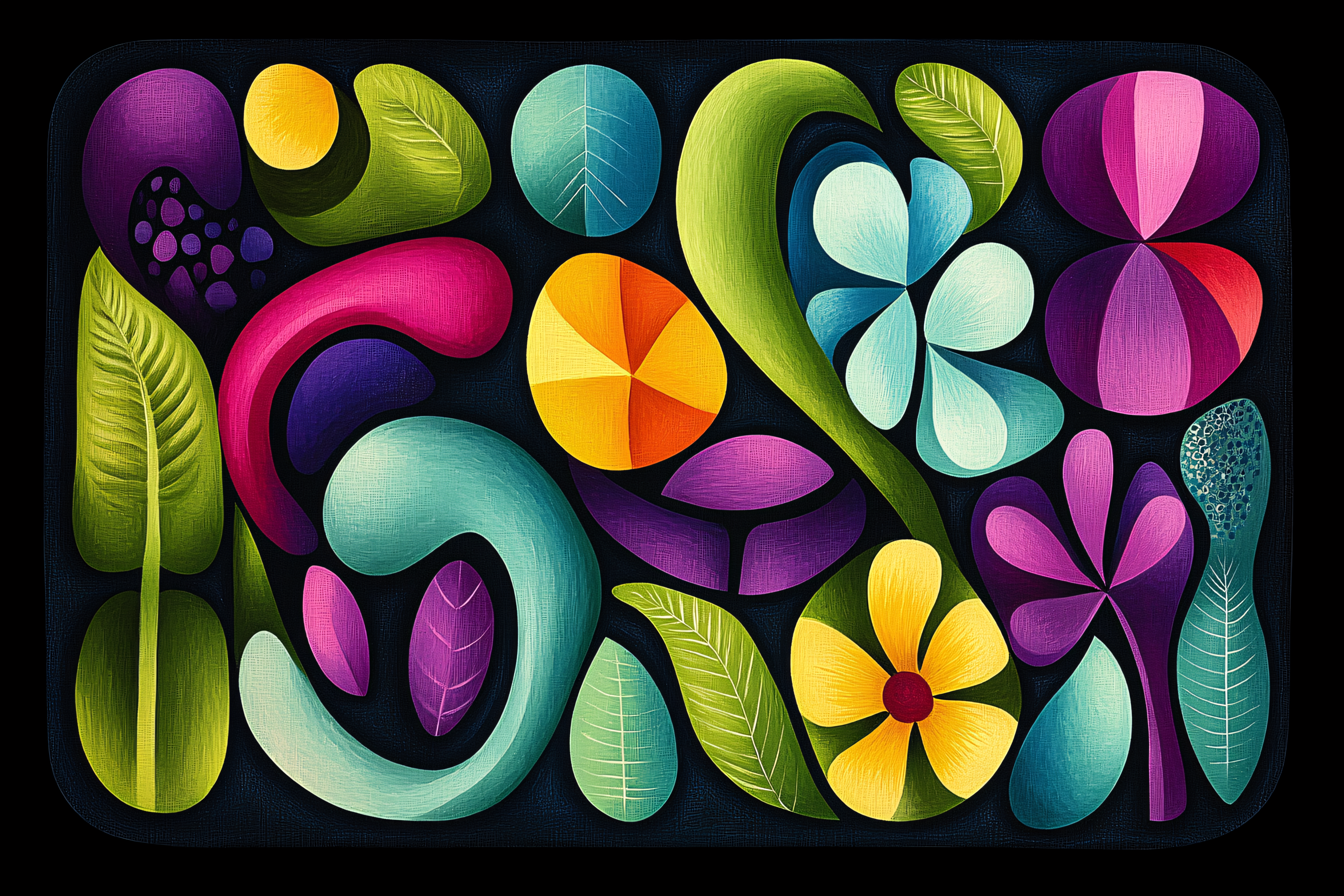 Abstract Botanical Composition