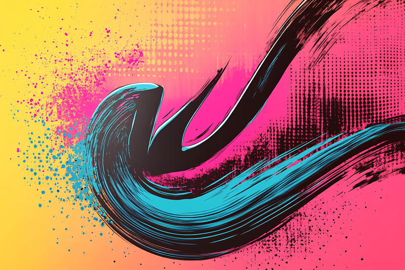 Abstract Brush Stroke Design