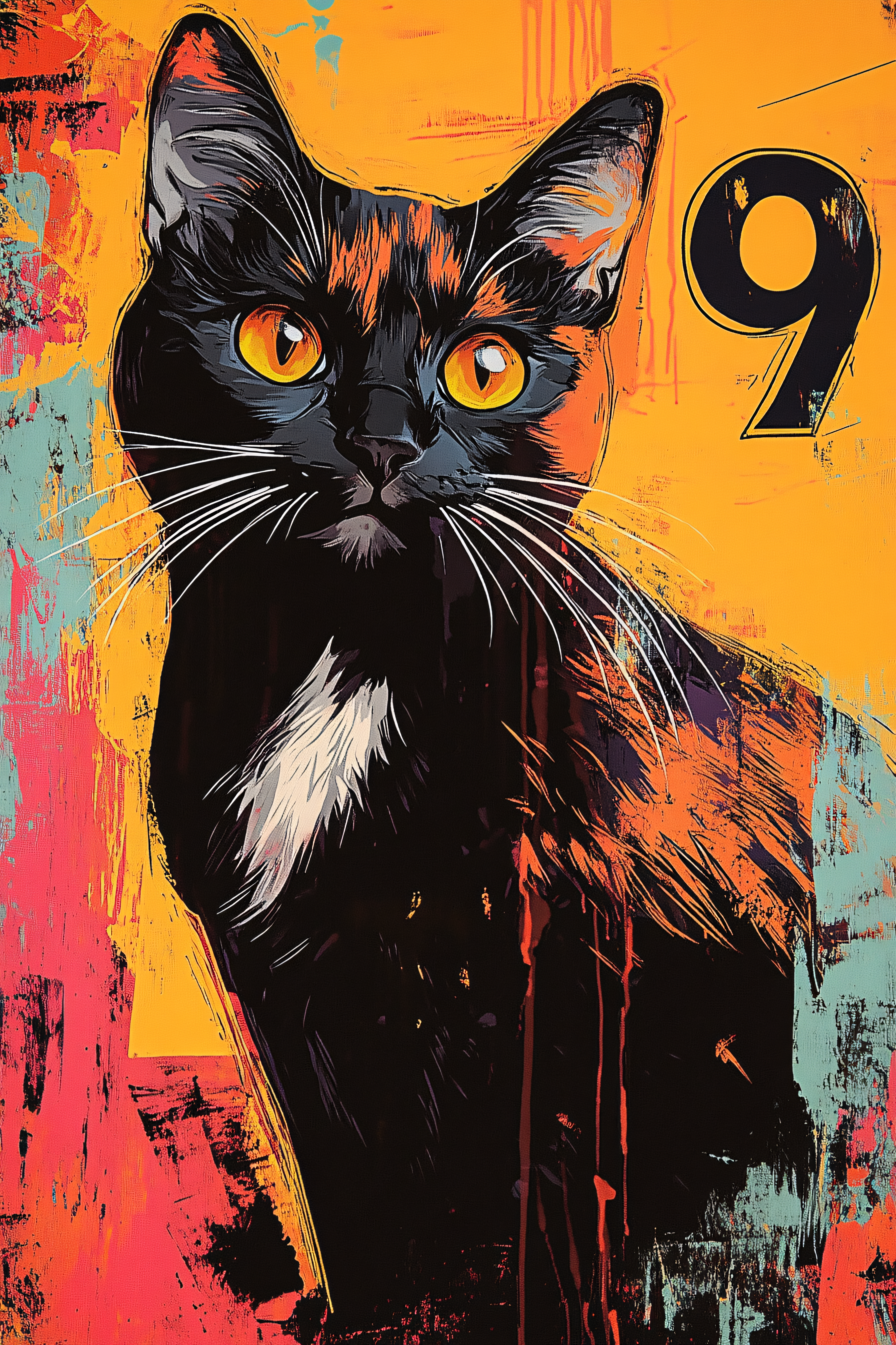 Abstract Cat Portrait