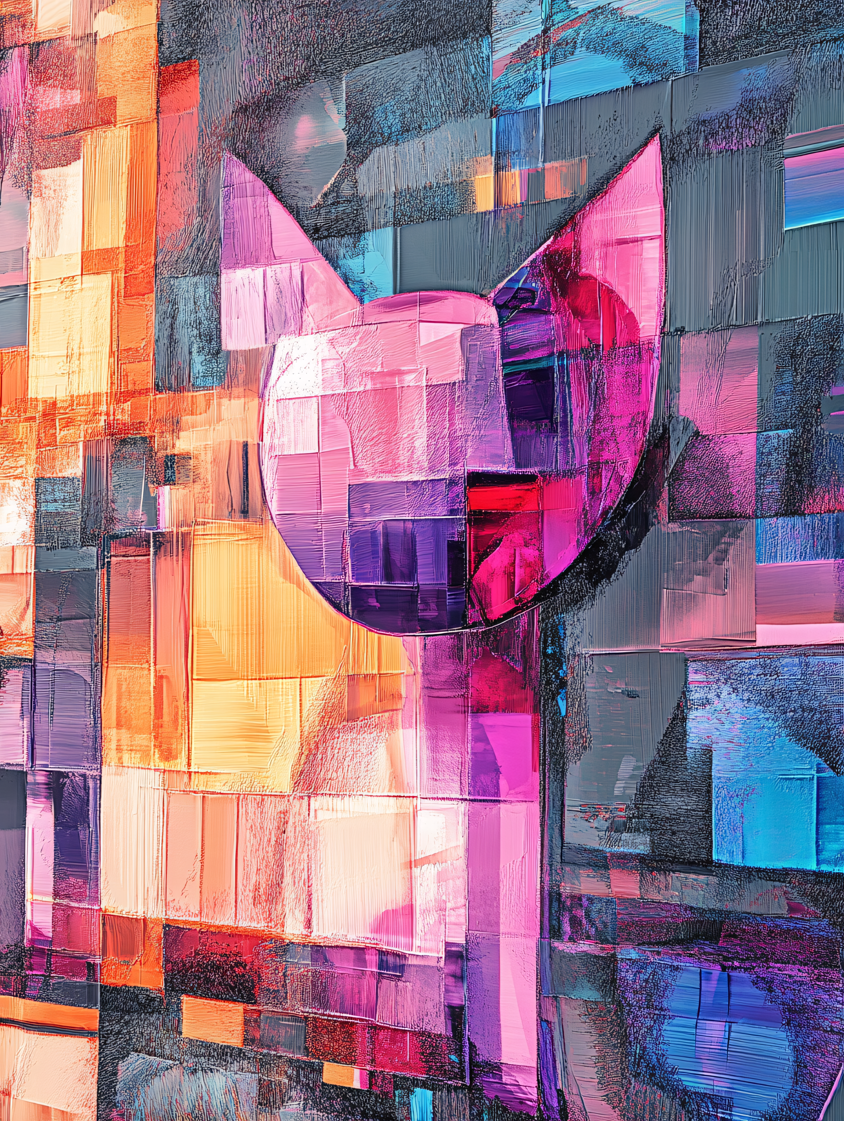 Abstract Cat Portrait