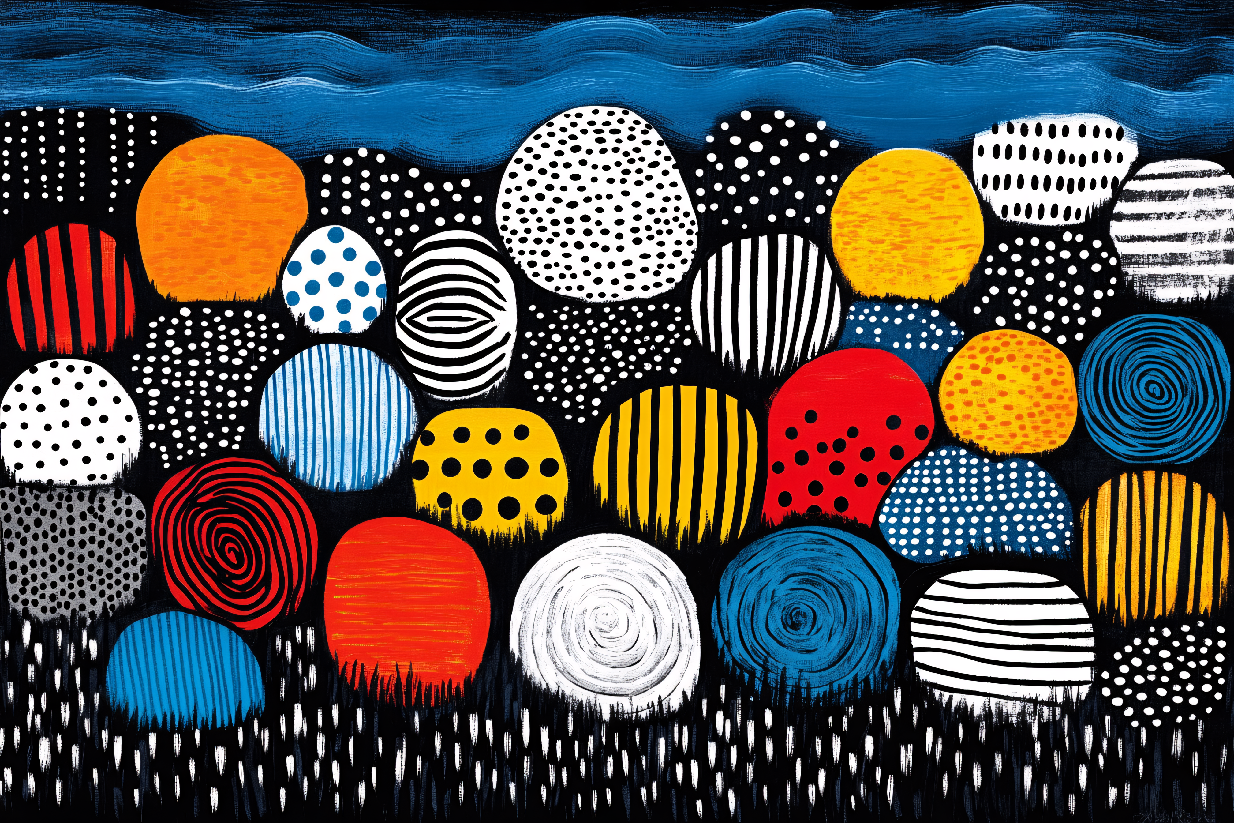 Abstract Circles and Wave
