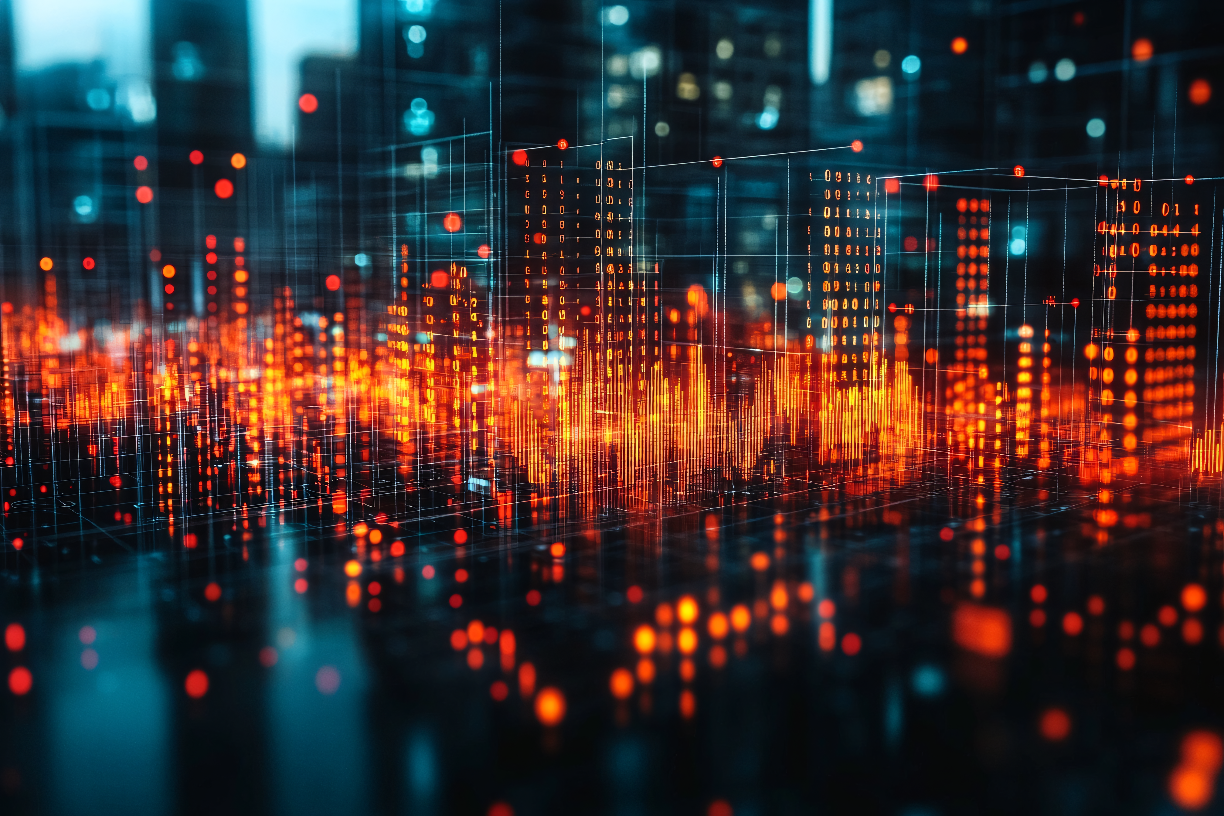 Abstract Cityscape Data Visualization