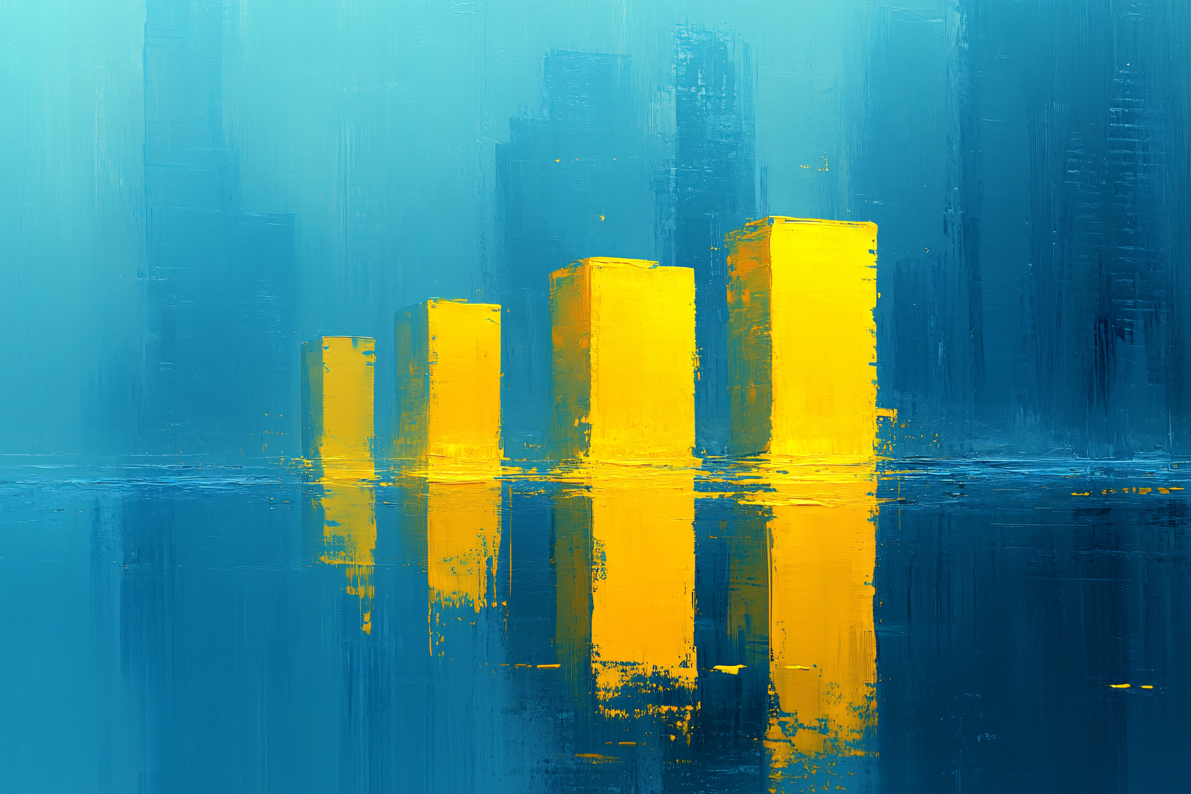 Abstract Cityscape Reflection