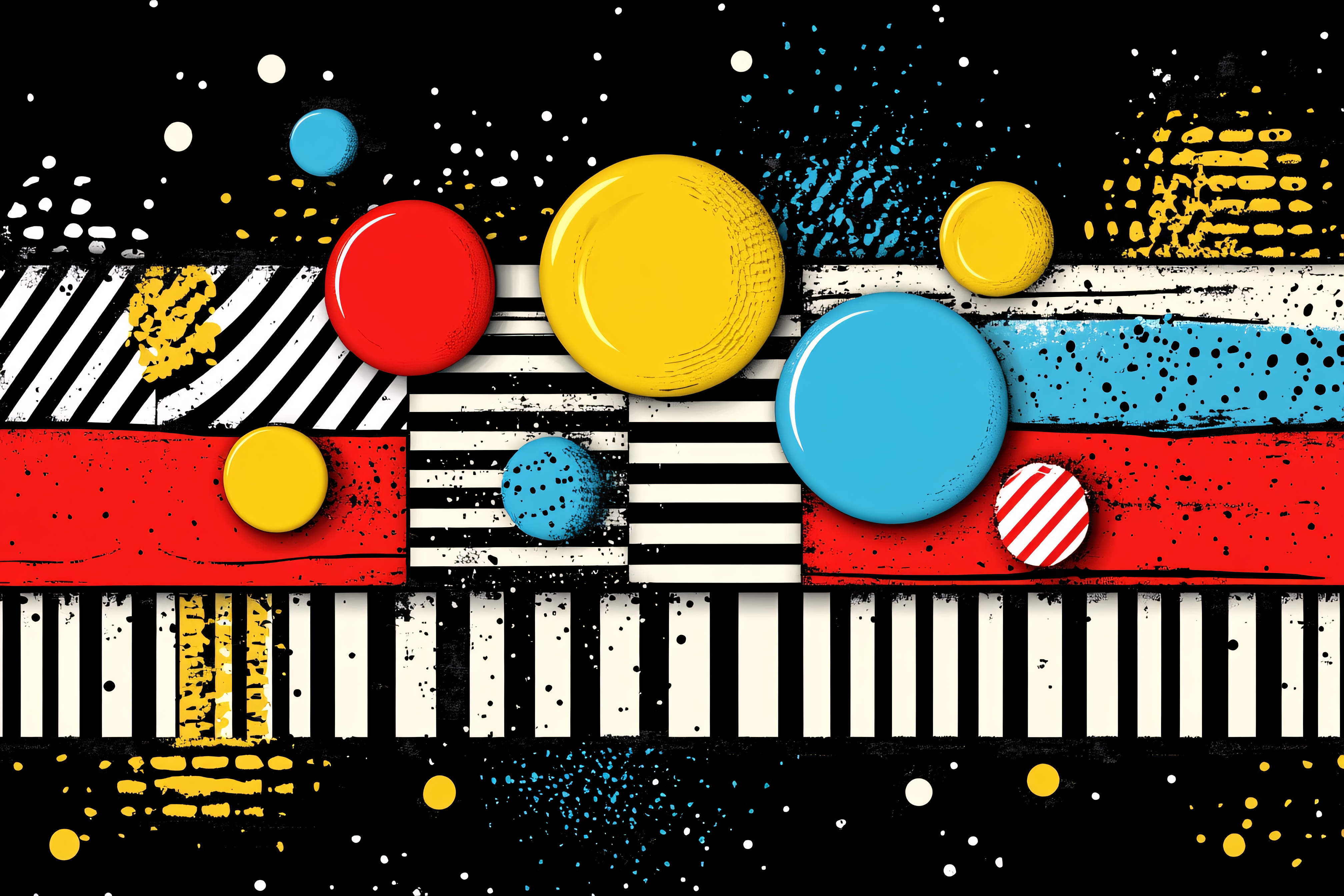 Abstract Color Block Composition