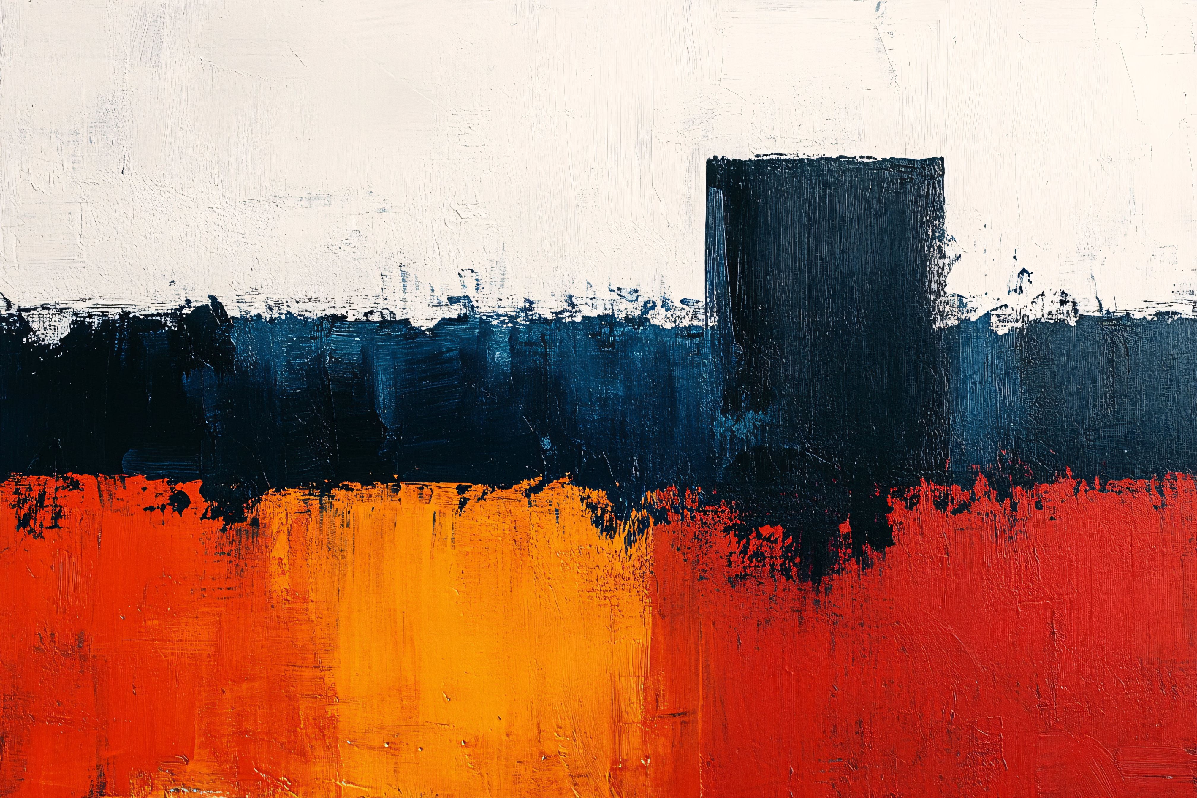 Abstract Color Block Painting