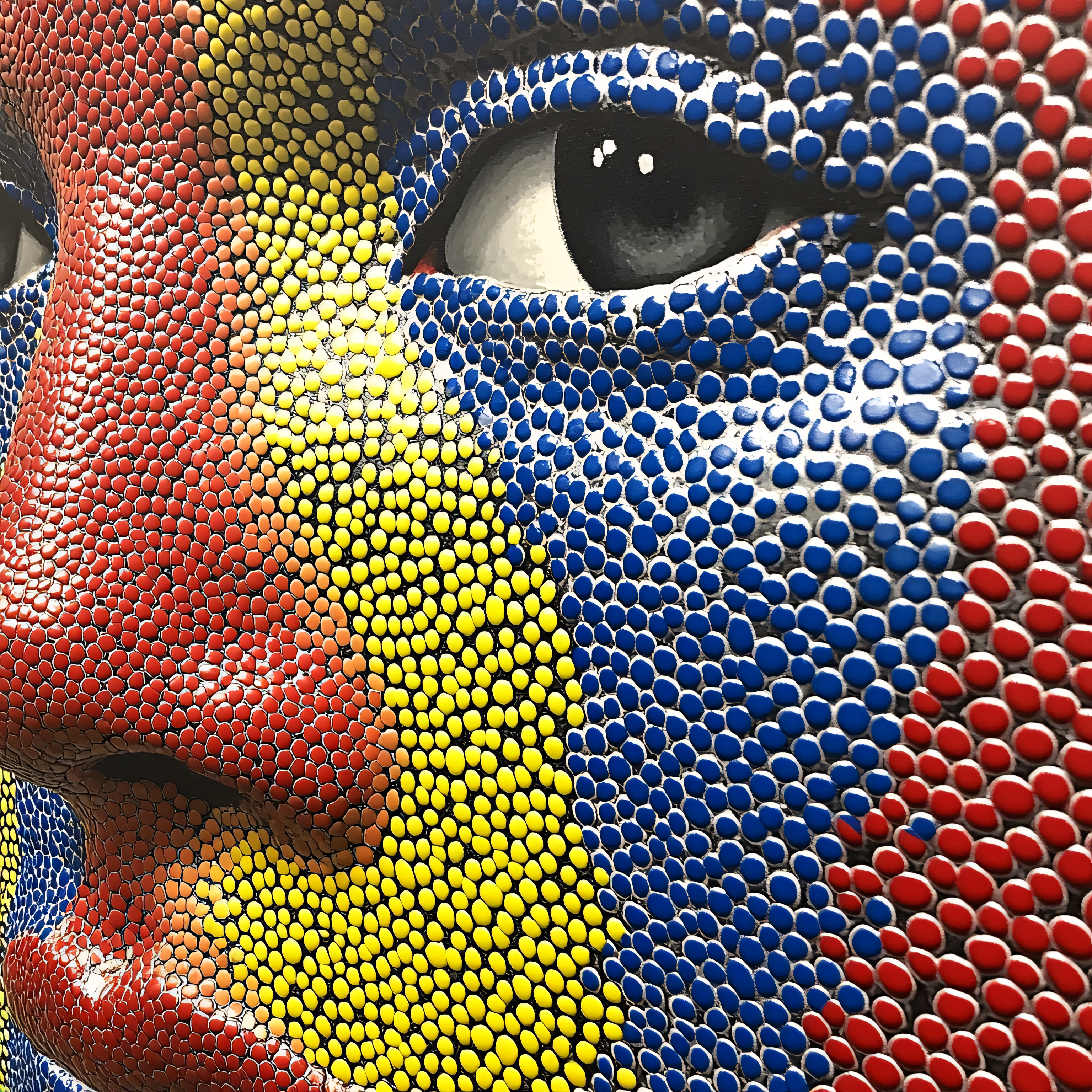 Abstract Colorful Face Mosaic