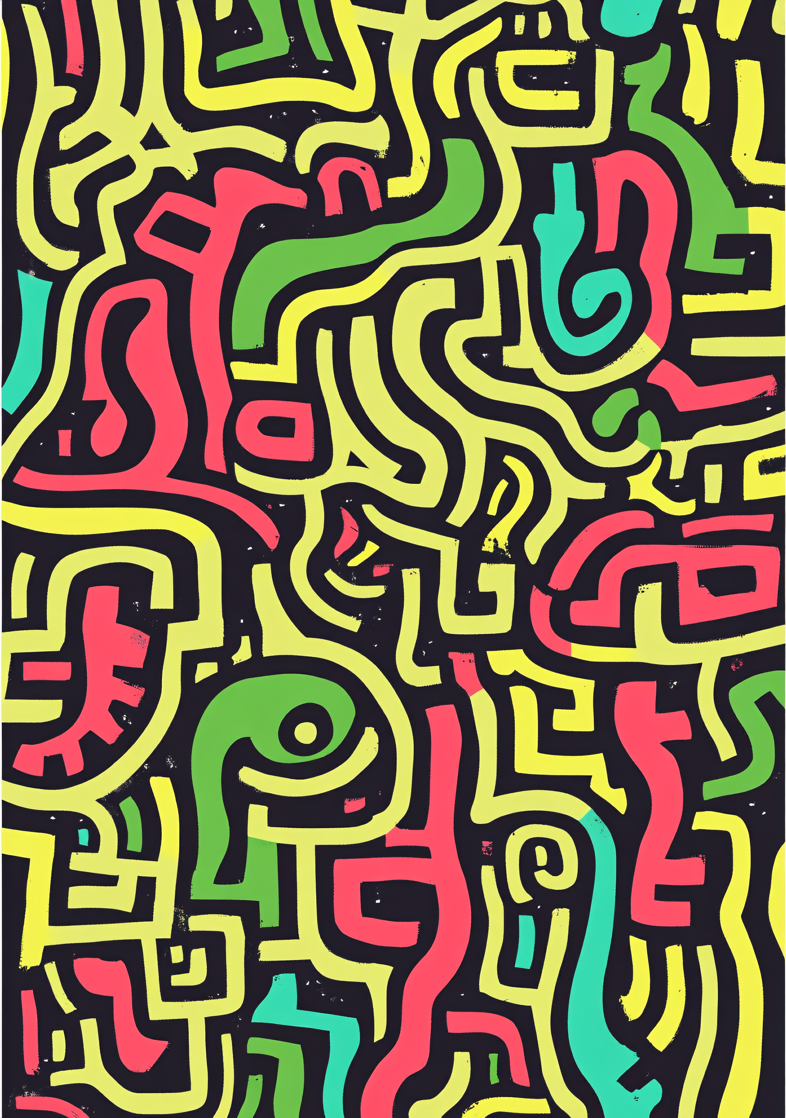 Abstract Colorful Lines Pattern
