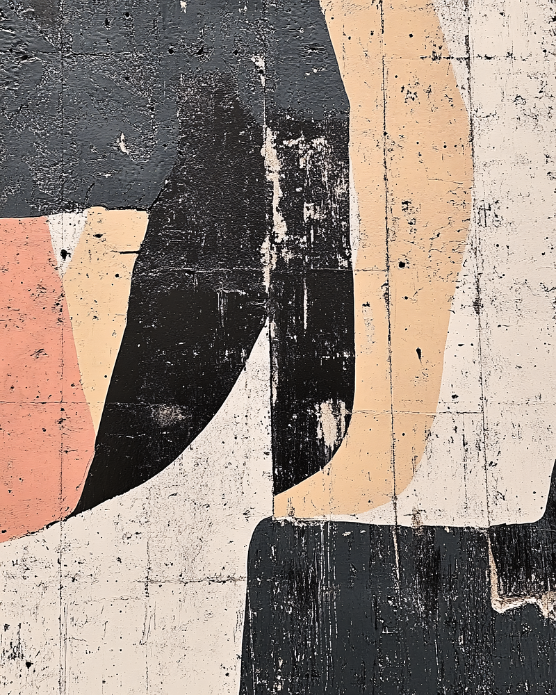 Abstract Concrete Mural