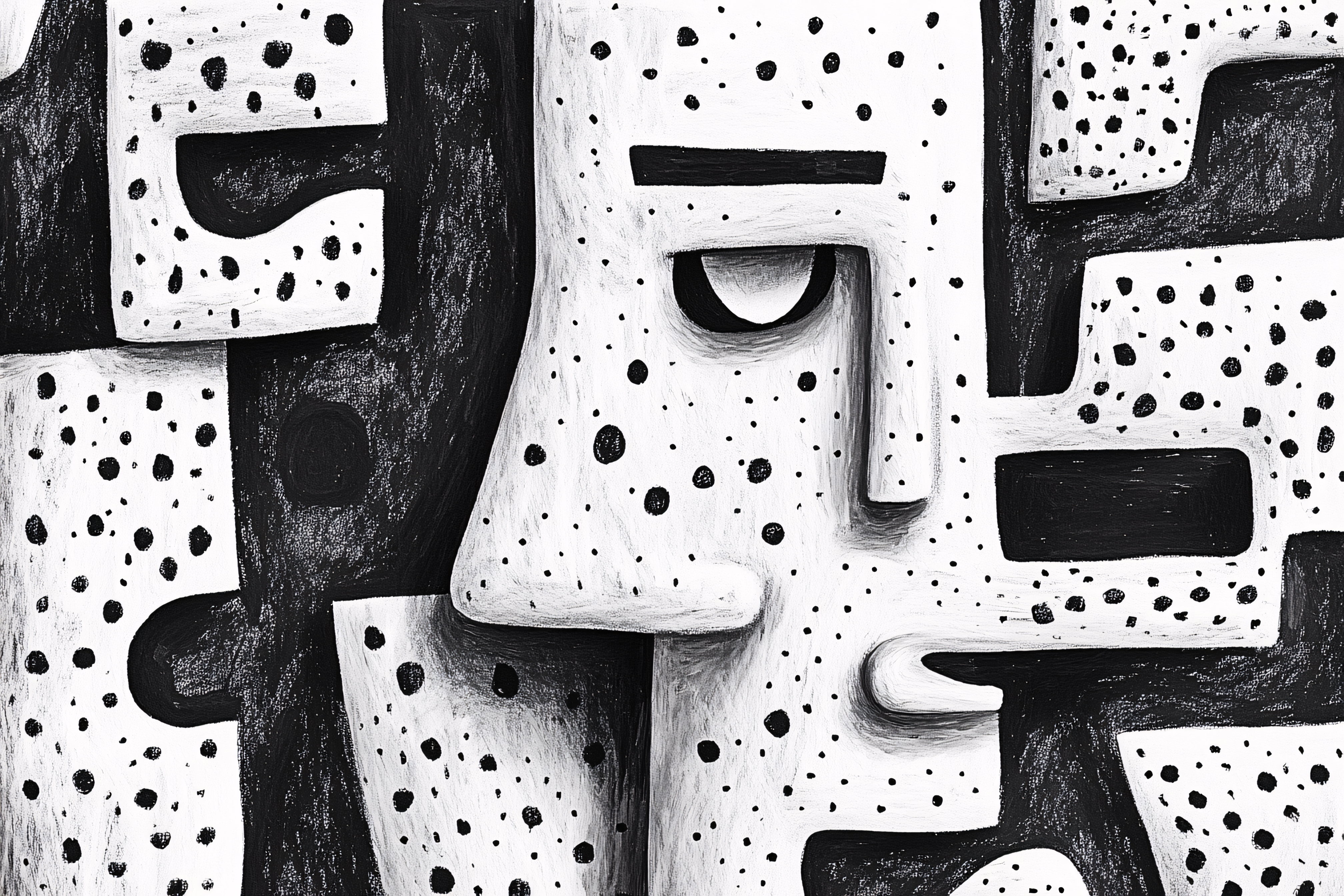 Abstract Dotted Face